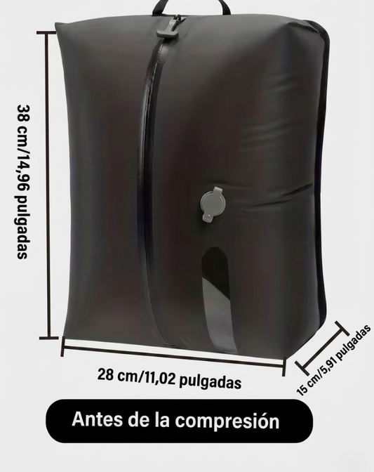 Mochila de Viaje Ultra-Compresora Pro – Lleva el doble de ropa sin pagar maleta extra.