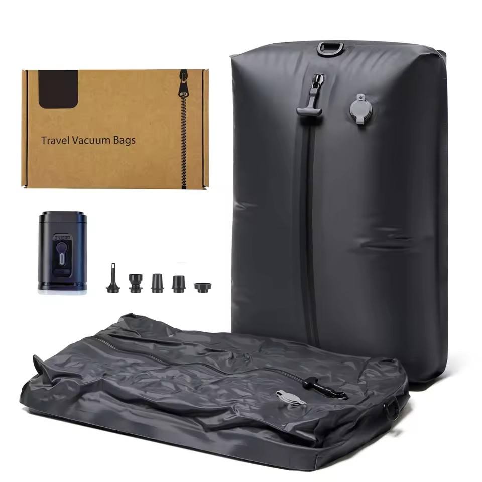 Bolsa de Viaje Ultra-Compresora Pro – Lleva el doble de ropa sin pagar maleta extra.