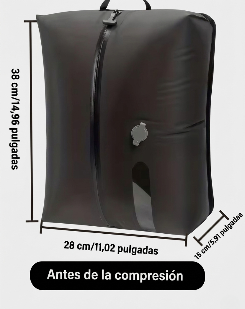 Mochila de Viaje Ultra-Compresora Pro – Lleva el doble de ropa sin pagar maleta extra.