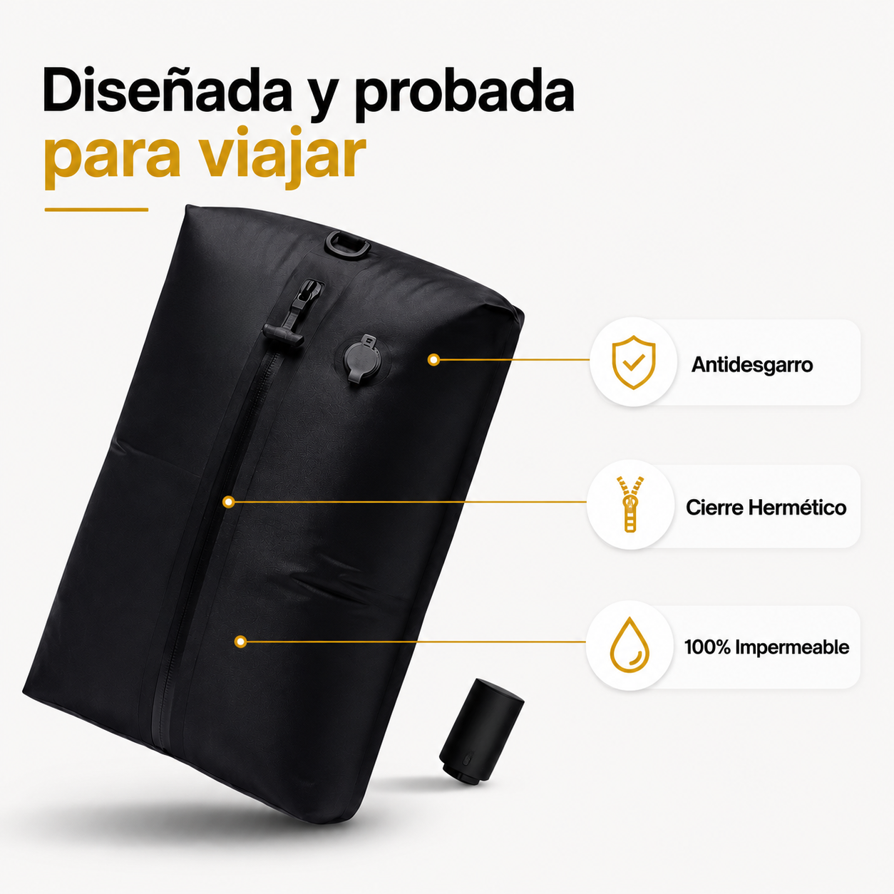 Bolsa de Viaje Ultra-Compresora Pro – Lleva el doble de ropa sin pagar maleta extra.