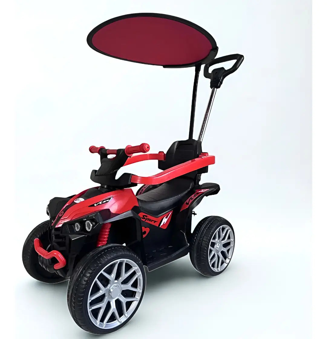 Cuatrimoto Eléctrica 3 en 1: Guía, Pedal y control remoto - soporta hasta 35 Kilos - ideal para niños de 2 a 4 años.