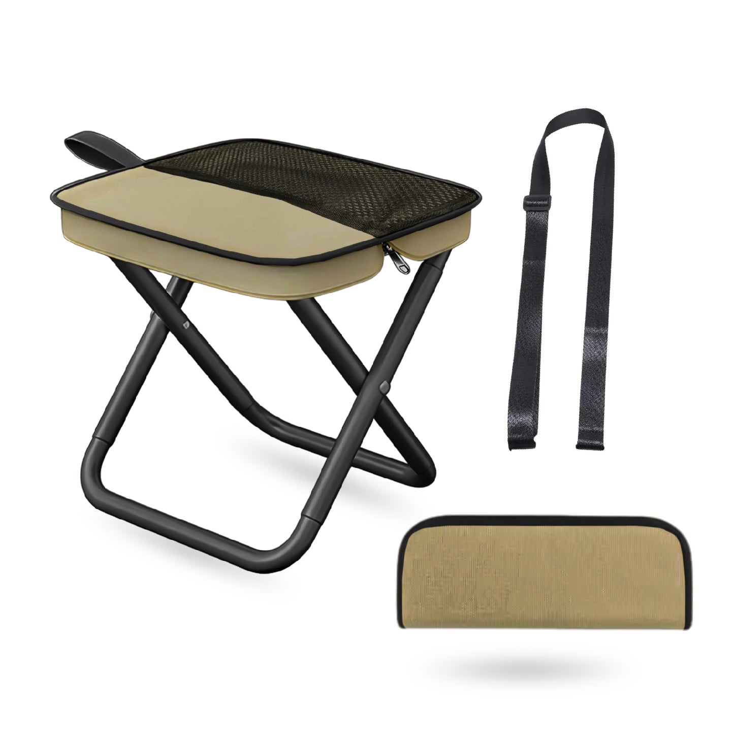 Silla plegable para descansar donde sea — resiste hasta 100kg - Diseño ultra compacto, fácil de guardar en bolsos o mochila.