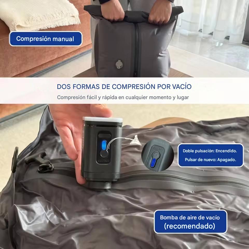 Mochila de Viaje Ultra-Compresora Pro – Lleva el doble de ropa sin pagar maleta extra.